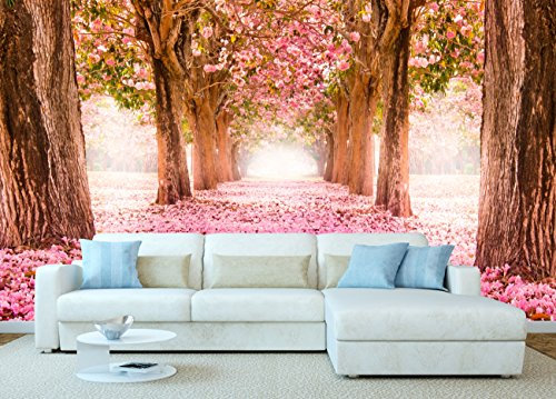 Oedim Fotomural Vinilo para Pared Paisaje Rosas | Vinilo Económico | Fotomural Vinilo Decorativo | 200 x 150 cm | Decoración comedores, Salones, Habitaciones