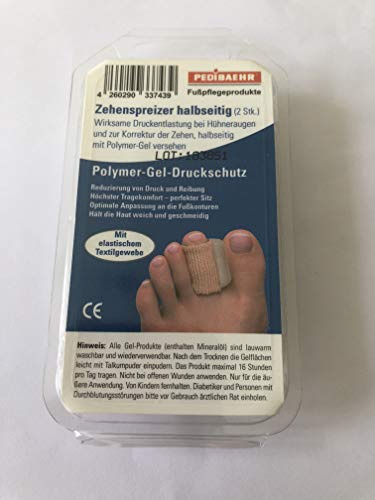 Pedibaehr Zehenspreizer halbseitig Polymer-Gel-Druckschutz