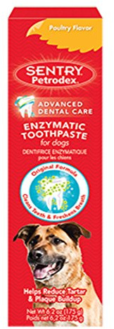Petrodex Enzymatic Toothpaste for Dogs, Helps Reduce Tartar and Plaque Buildup, Poultry Flavor, 2 Pack