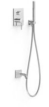 TRES - Kit de grifo monomando empotrado de 2 vías Rapid-Box para bañera y ducha, gama Max-Tres, con caño fijo a pared y ducha de mano, acabado cromo (referencia: 6228006)