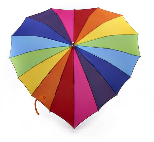 Fulton Heart Umbrella, Rainbow Print