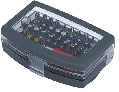 HELPMATE Bitsatz aus Silizium-Molybdän-Stahl, Korrosionsbeständig, Magnetischer Bithalter, 32-teilig