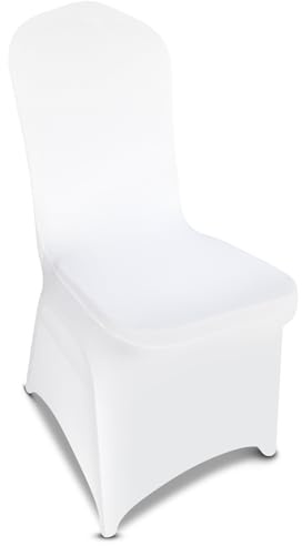 LGJIAOJIAO 100 Pieces White Chair Covers - Versatile Stretch Polyester Spandex Dining Chair Slipcovers for Dining, Party, Wedding, Banquet, and More