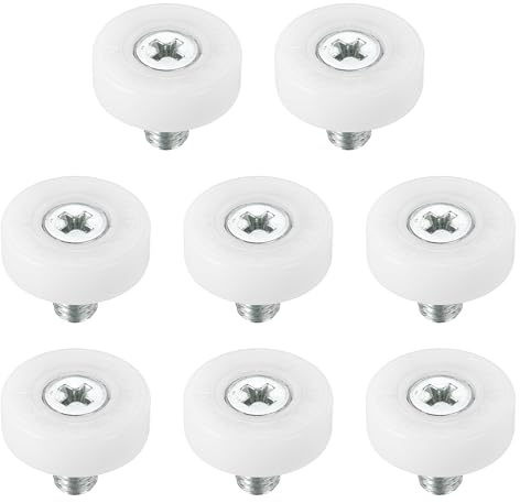 PATIKIL 19 mm lådrullar, 8-pack plastlåda remskiva ersättningshjul lager liten remskiva