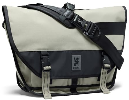 Chrome Industries Citizen Messenger Bag for Men & Women – Lightweight Crossbody Bag with Swappable Buckle, Holds Most 15” Laptops – Great for Work, Travel, School, Airplane Carry On, 15L Sage