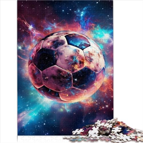 Adult Puzzle Star Football 1000 Piece Cardboard Puzzle for Adults Ages 12+ Gift for Kids Boys Girls Size (26x38cm)
