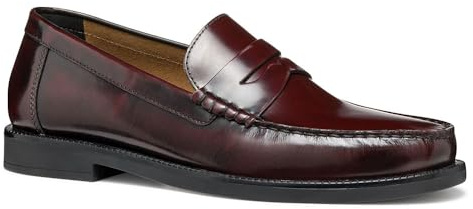 Geox U RECANATI B, Mocassino Uomo, Wine, 43 EU