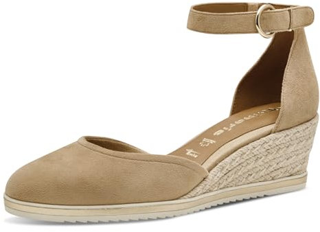 Tamaris Damen Klassische Ballerinas, Frauen Flats,Comfort Lining,TOUCHit-Fußbett,Slip-ons,klassisch elegant,Ballerinen,TAN,38 EU