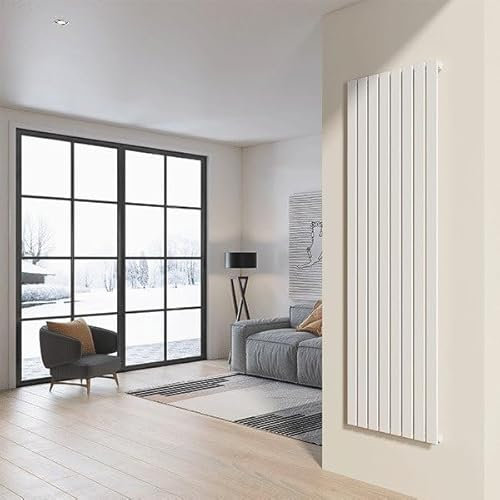 Radiatore da design a piastre 200x75 cm termoarredo verticale a tubi piatti LUCCA Bianco