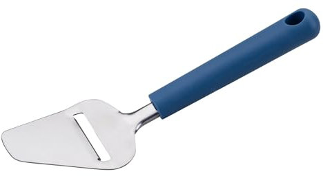 Fackelmann Affetta formaggio essenziale, lama in acciaio inox per fette di formaggio fine, manico ergonomico, lavabile in lavastoviglie, antiruggine, blu scuro
