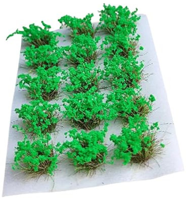 predolo Bouquet de fleurs miniatures à faire soi-même, touffes d'herbe décoratives, gazon artificiel pour, modèle architectural, Vert