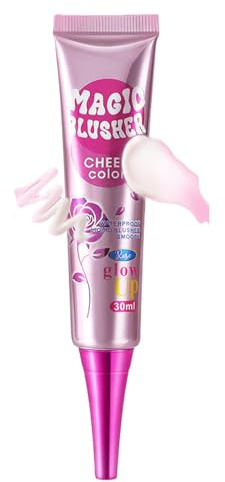 Rubor En Crema Para Piel Madura,Crema Rubor de Color Cambiante Impermeable y Duradero con Fórmula Natural | Accesorio de Maquillaje para Iluminar, Realzar y Contornear