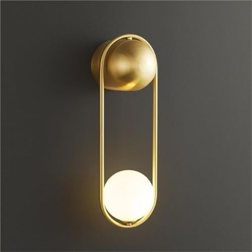 MEVZHH Lámparas de Pared, Orba de Vidrio Moderna de Pared Sconce, Todore Interior de la Pared Luminaria con Base de Bombilla G9, Lámpara de Pared Decorativa para el Dormitorio, Junto a la Cama, Sala d
