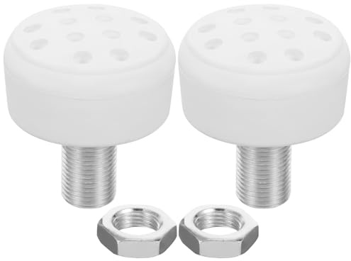 MINAOLULUS Butées pour Orteils en Caoutchouc Blanc 2pcs pour Patins à roulettes Résistance à l'usure et Stabilité, Accessoires de Frein pour Rollers, Remplacement Facile