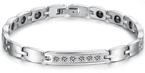 JewelryWe Par armband, magnet, partnerarmband, rostfritt stål, magnetarmband, par, armring, kärlek, vänskapsarmband, gåva för män och kvinnor, 19,5-21 cm, Rostfritt stål, Cubic Zirconia