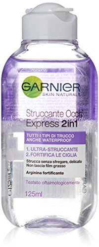 Garnier Struccante Occhi Express 2in1 per Tutti i Tipi di Trucco Anche Waterproof, 125 ml