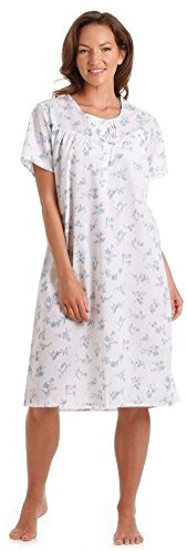 Lady Olga Ladies Poly Cotton Floral Short Sleeve Nightdress from 10-32