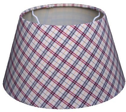 Lampenschirme Rund Oxford Kariert Rot TL 30-20-17