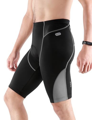 INBIKE Cuissard Cycliste Homme Velo VTT Cuissard sans Bretelle Cyclisme Short avec 3D Rembourrage Séchage Rapide Respirant Confort (Gris, XL)
