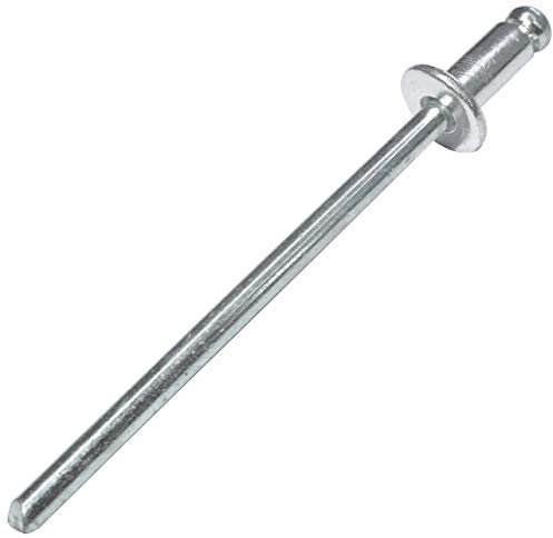 AERZETIX - Set di 100 rivetti ciechi standard Ø3x6mm alluminio/acciaio - DIN 7337 A - rivetto pop a rottura stelo - C48093