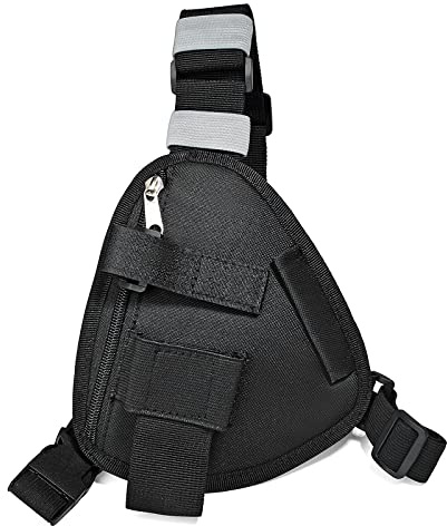 UAYESOK Tvåvägs radio bröstfickshållare radio bröstväska axelsele hölster universell väst väska fodral med nylonrem bälte för BAOFENG Motorola Midland Icom Cobra Walkie Talkie (svart)