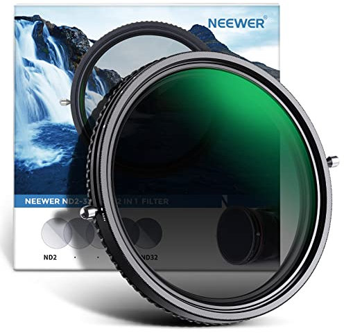 NEEWER 2 in 1 67mm Variable ND Filter ND2-ND32&CPL (Zirkular Polfilter) No X Cross Variabel Graufilter HD optisches Glas 30 lagiges Nano beschichtetes wasserabweisend Kratzfest