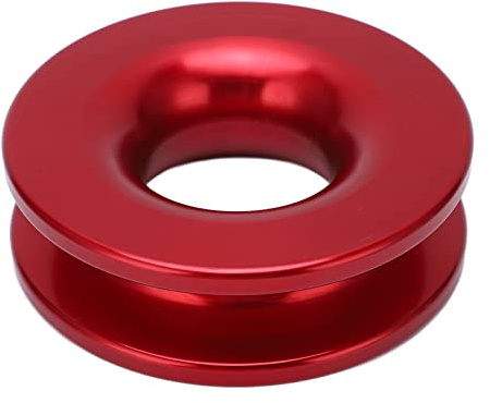 Snatch Recovery Ring, Akozon Recovery Ring for Soft Shackle 41000lbs Breaking Strength Winch Towing Winch Snatch Blocks for 7/16in 1/2in Soft Shackle with 3/16in 1/4in 3/8in Ropes(Red)
