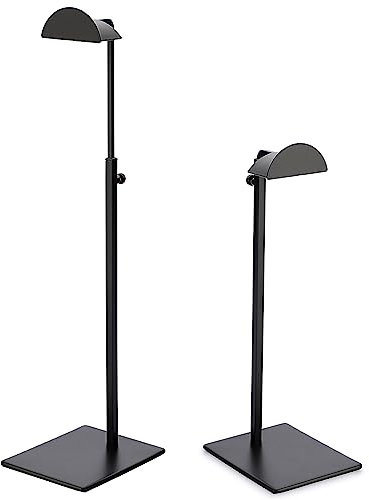 TOLIDA 2 Stück Handtaschenständer aus Metall Schwarz Handtaschenhalter mit Verstellbarer Höhe Großer D-Kopf-Taschenständer Geldbörsenhalter von Damen Herren für Tasche Hüte Brieftasche Requisiten