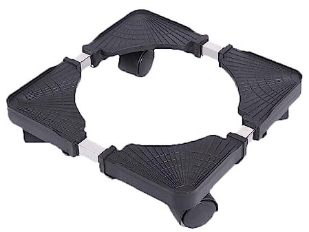 Hztyyier Soporte de Lavandería con Base Móvil para Lavadora y Frigorífico con Ruedas Bloqueables (Black)