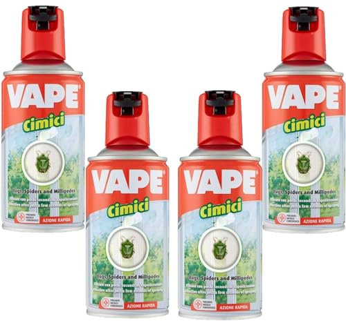 Vape Insetticida Repellente Spray Anti Zanzare, Vespe e Cimici (Vape Spray Cimici, 4)
