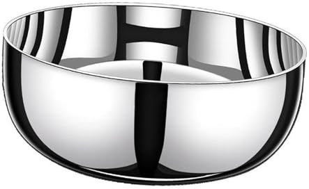 HGZLQKD Stainless Steel Mixing Bowl Metal Bowl Baking Accessory Space Saving Wash Basin Serving Bowl for Breading Snacks Prepping, Diameter 24cm