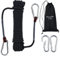 LZ.MZXU Kletterseil 10M 8mm Seil Kletterseil Outdoor Sicherheitsseil Rettungsseil Fallschirm-Seil Nylon Seil mit 2 karabiner für Camping Bergsteigen Outdoor Abenteuer Feuerleiter (Schwarz)
