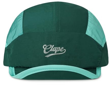 CLAPE Kort brätte baseballkeps med mjukt brätte vattenavvisande snabbtorkande lätt sporthatt hjulmössa löpmössa basebollkeps kort skärm, BSSD2566-Djupgrön, one size