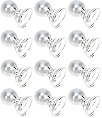 OFFSCH Haarnadel mit Perlen 20 Stück, spiralförmige Haarspange aus Legierung, stabile und leichte Haarspiralen für Damen, perfekt für Braut und Strandhochzeiten