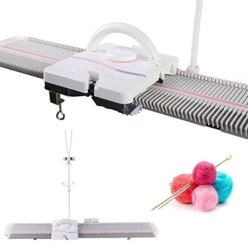 LK150 Stickmaskin Silver Reed Stickmaskin LK150 6,5 mm Mellangauge 150 maskor Automatisk stickmaskin i plast Inkluderar garnnålar Tillbehör för vuxna och barn
