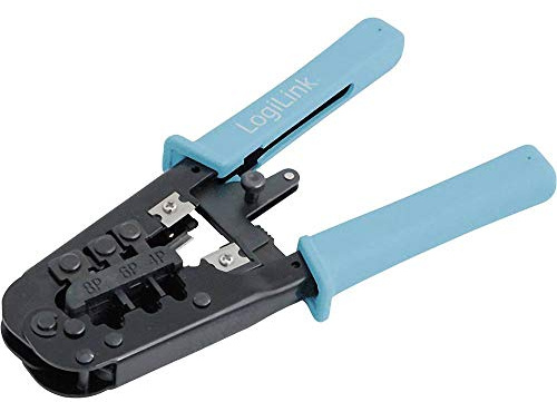 LogiLink Professional (WZ0019) Crimpzange (8P8C-RJ45) mit Kabelschneider und Abisolierer