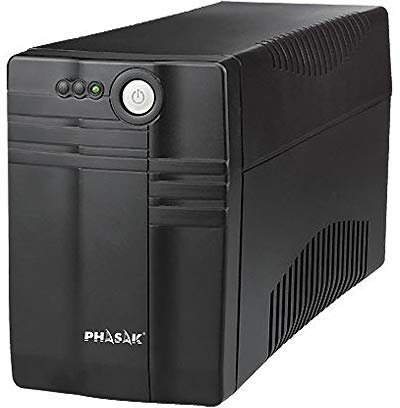 Phasak PH9460 - Sistema de alimentación ininterrumpida (650 VA, LED), Negro
