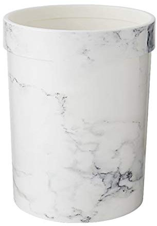 Liushop Einbau-Abfallsammler Nordischen Stil Wohnzimmer Schlafzimmer Hotel Kreative Mülleimer Badezimmer Küche Müll Abfall- und Recyclingsystemkasten (Color : White, Größe : 12L -30cm)