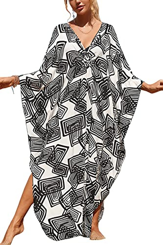 L-Peach Donna Abito Lungo Maxi Kaftan Spiaggia Parei Copricostume Copribikini Cover Up Beachwear