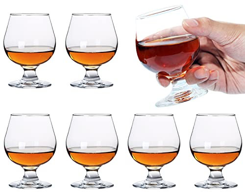 Glsairy Lot de 6 petits verres à shot mignons | Verres à cognac | Verres à porto | Verres à tequila (150 ml)