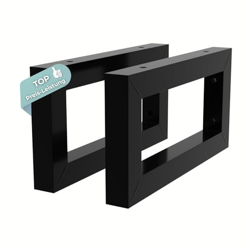 HAGO24 Wandhalterung Regal 2er Set in schwarz I 300x150mm I hochwertige DIY Regalhalterung I Waschtisch Halterung aus Stahl I Wandregal Halterung zur individuellen Gestaltung I robuste Regalträger