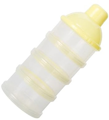 ibasenice Distributeur Amovible 4 Sections pour Lalimentation Stockage Matériau PP Sûr Jaune