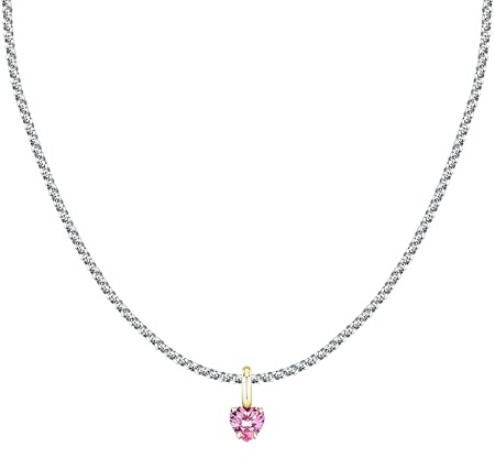 Morellato Collana Donna Cuore in Acciaio, Zirconi, Collezione DROPS, Regalo Donna - SCZ1355