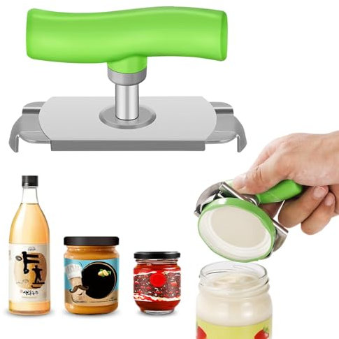 Abrelatas Manual, Abridor de Vidrio Effortless Artritis Jar Abridor de Cristales Abridor de Tapas de Tornillo Abridor de Tapas para Tarros de Tornillo para Personas Mayores, Manos Débiles, Cocina