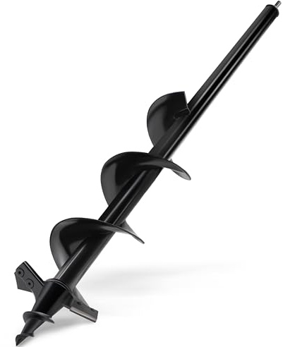 SYITCUN Auger Drill Bit for Planting - 4X24 Heavy-Duty Auger Post Hole Digger for Fence- 3/8 Hex Drive Drill