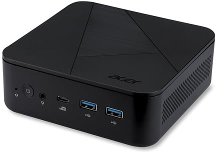acer Veriton, Barebone Mini PC Intel Core i3-1315U 4.5 Ghz, Ram 16Gb SSD 512Gb, Lan Wi-Fi 6 HDMI, Pc Desktop Tiny Pronto all'uso con Libre Office, Windows 11 Pro