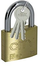 ISÉO - Lucchetto in ottone City variegato, 30 mm