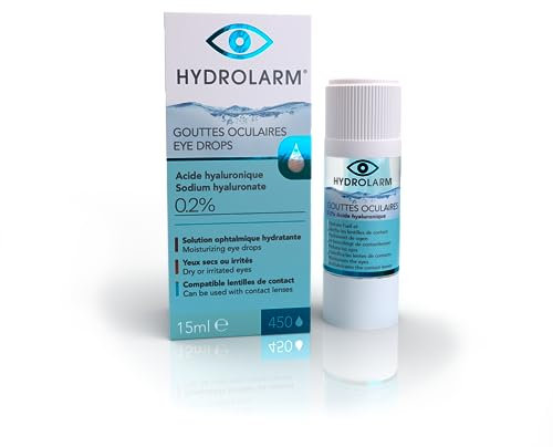 HYDROLARM - Collyre Hydratant Yeux 15ml - Soin Yeux Secs et Irrités - À l'Acide Hyaluronique et Eaux Distillées - Compatible Lentilles de Contact - Utilisation Quotidienne