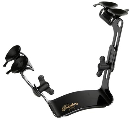 Ergoplay supporto per chitarra Michael Tröster – ausilio ergonomico per chitarra classica – regolabile in altezza e inclinazione – con ventose e pellicole protettive - per persone alte - nero