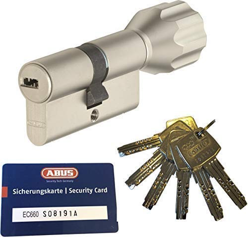 ABUS EC660 ECK660 Profil-Knaufzylinder Länge (a/b) Z40/K40mm (c=80mm) mit 6 Schlüssel, mit Sicherungskarte